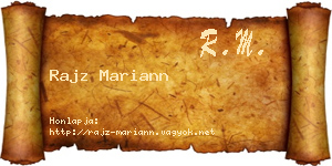 Rajz Mariann névjegykártya